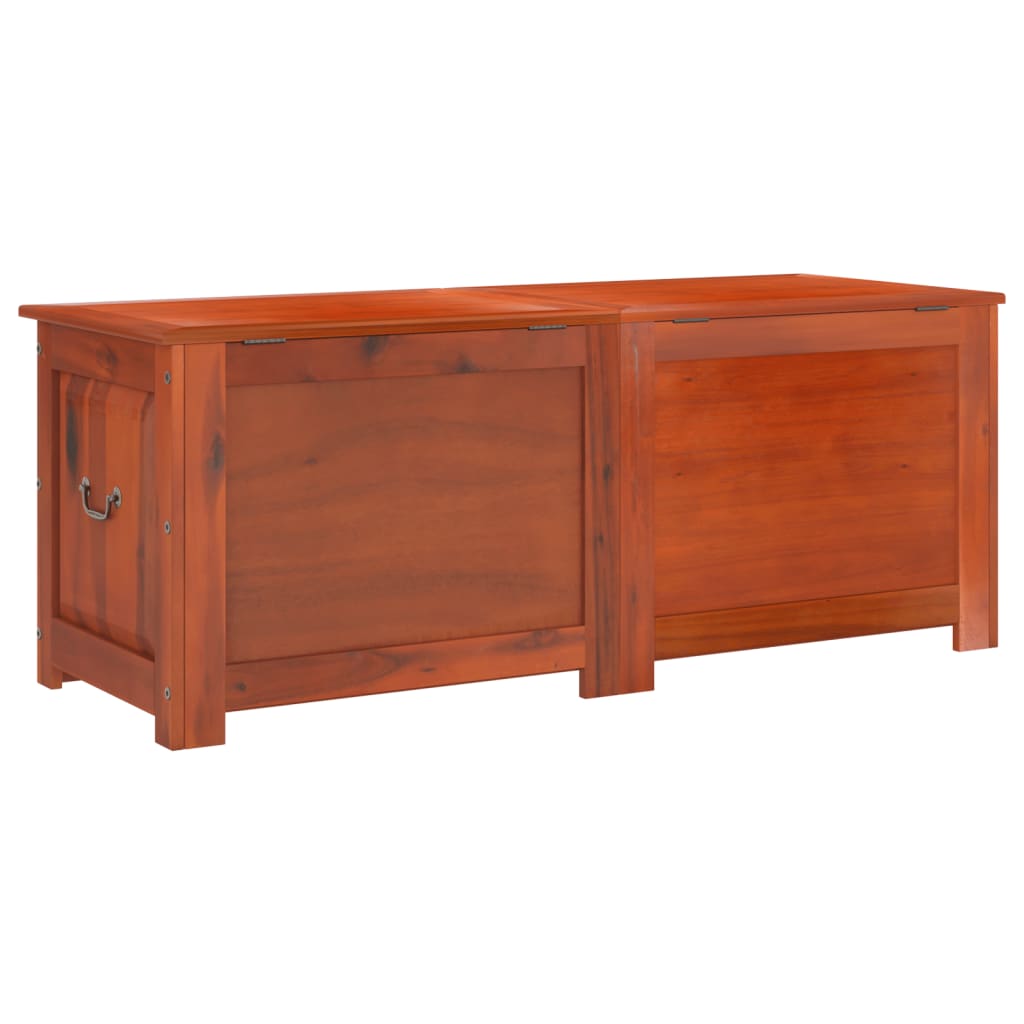 Storage Chest with Lid Brown Solid Wood Acacia