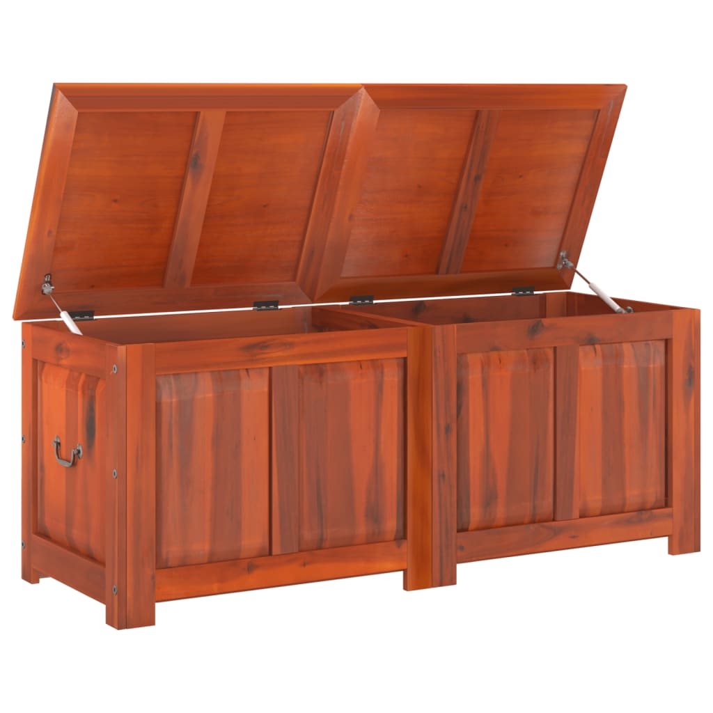 Storage Chest with Lid Brown Solid Wood Acacia