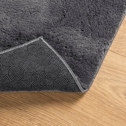 Rug HUARTE Short Pile Soft and Washable Anthracite 60x110 cm