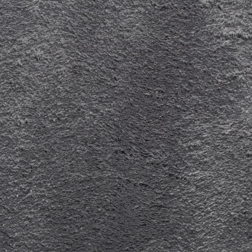 Rug HUARTE Short Pile Soft and Washable Anthracite 120x170 cm