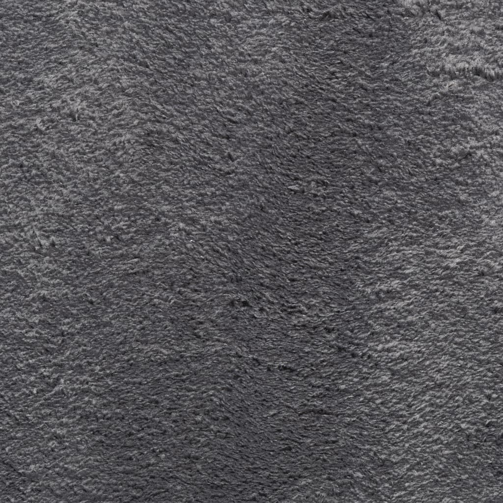 Rug HUARTE Short Pile Soft and Washable Anthracite 240x240 cm