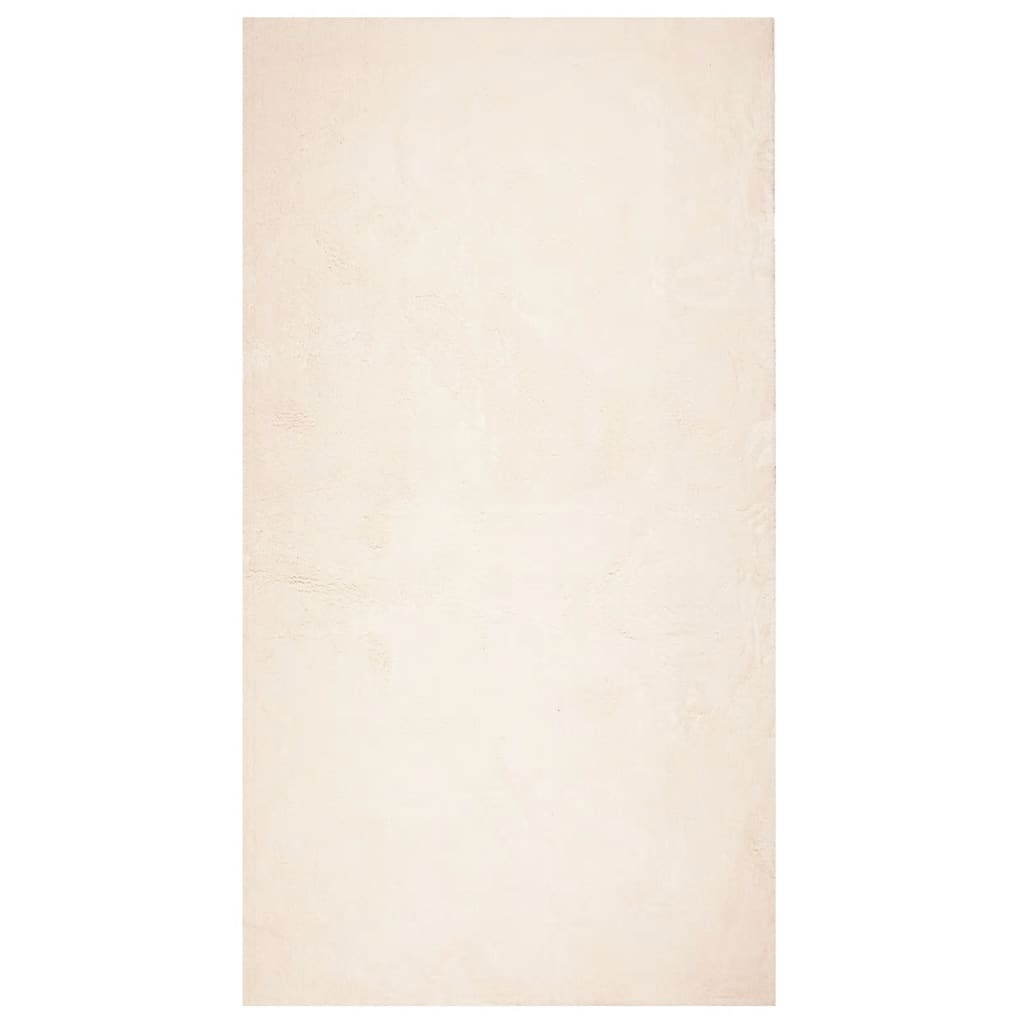 Rug HUARTE Short Pile Soft and Washable Beige 80x150 cm