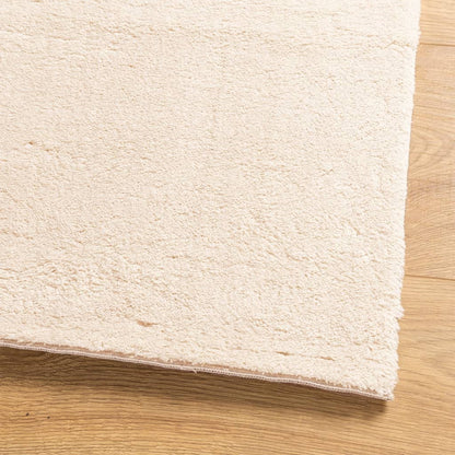 Rug HUARTE Short Pile Soft and Washable Beige 80x150 cm