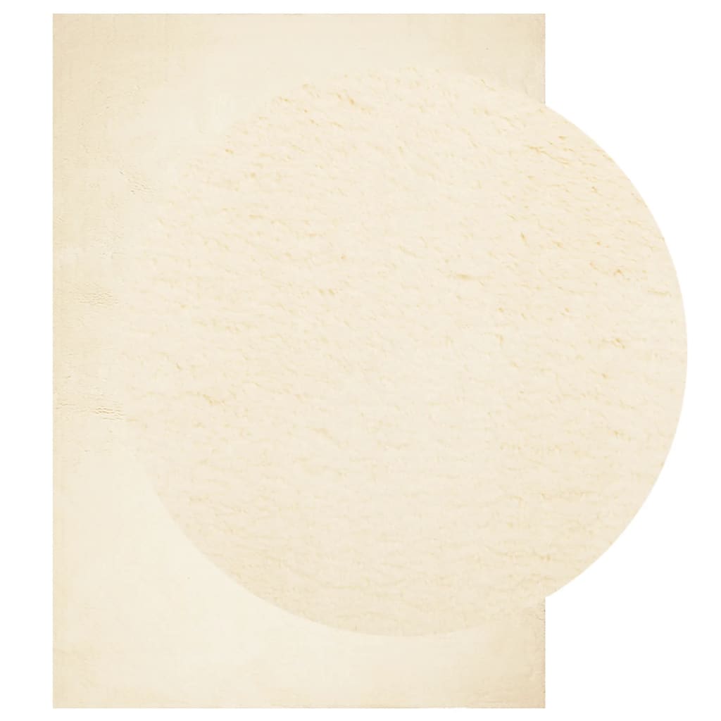 Rug HUARTE Short Pile Soft and Washable Cream 160x230 cm