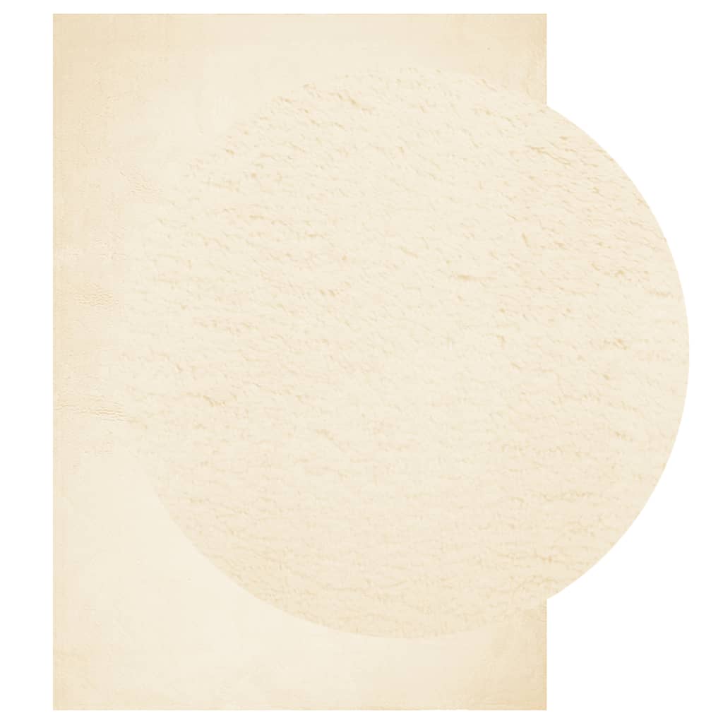 Rug HUARTE Short Pile Soft and Washable Cream 200x280 cm