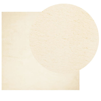 Rug HUARTE Short Pile Soft and Washable Cream 240x240 cm