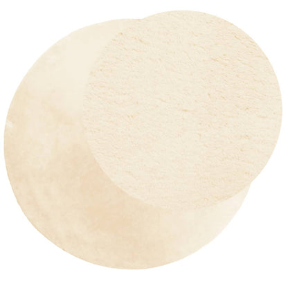 Rug HUARTE Short Pile Soft and Washable Cream Ø 120 cm