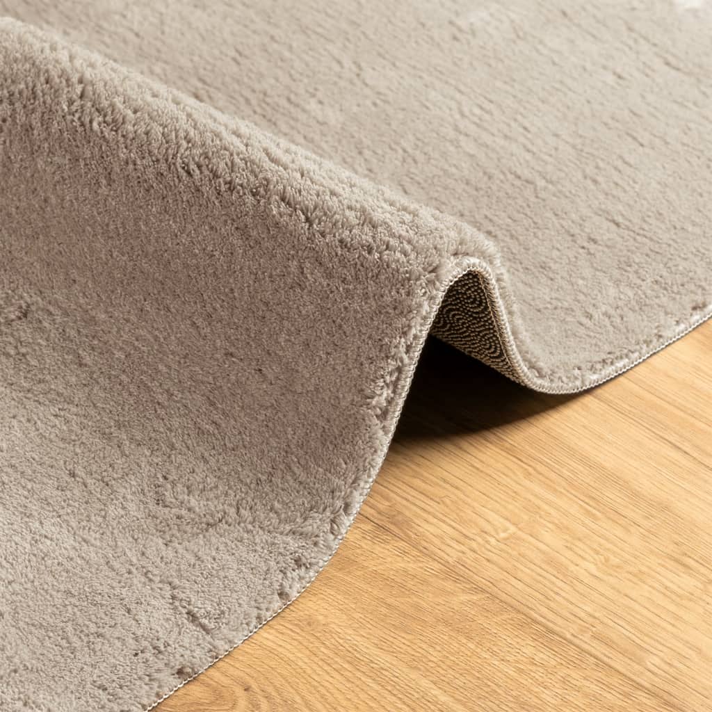 Rug HUARTE Short Pile Soft and Washable Sand 240x240 cm