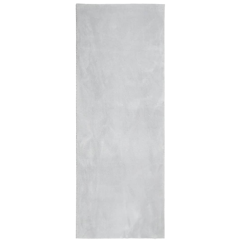 Rug HUARTE Short Pile Soft and Washable Grey 80x200 cm