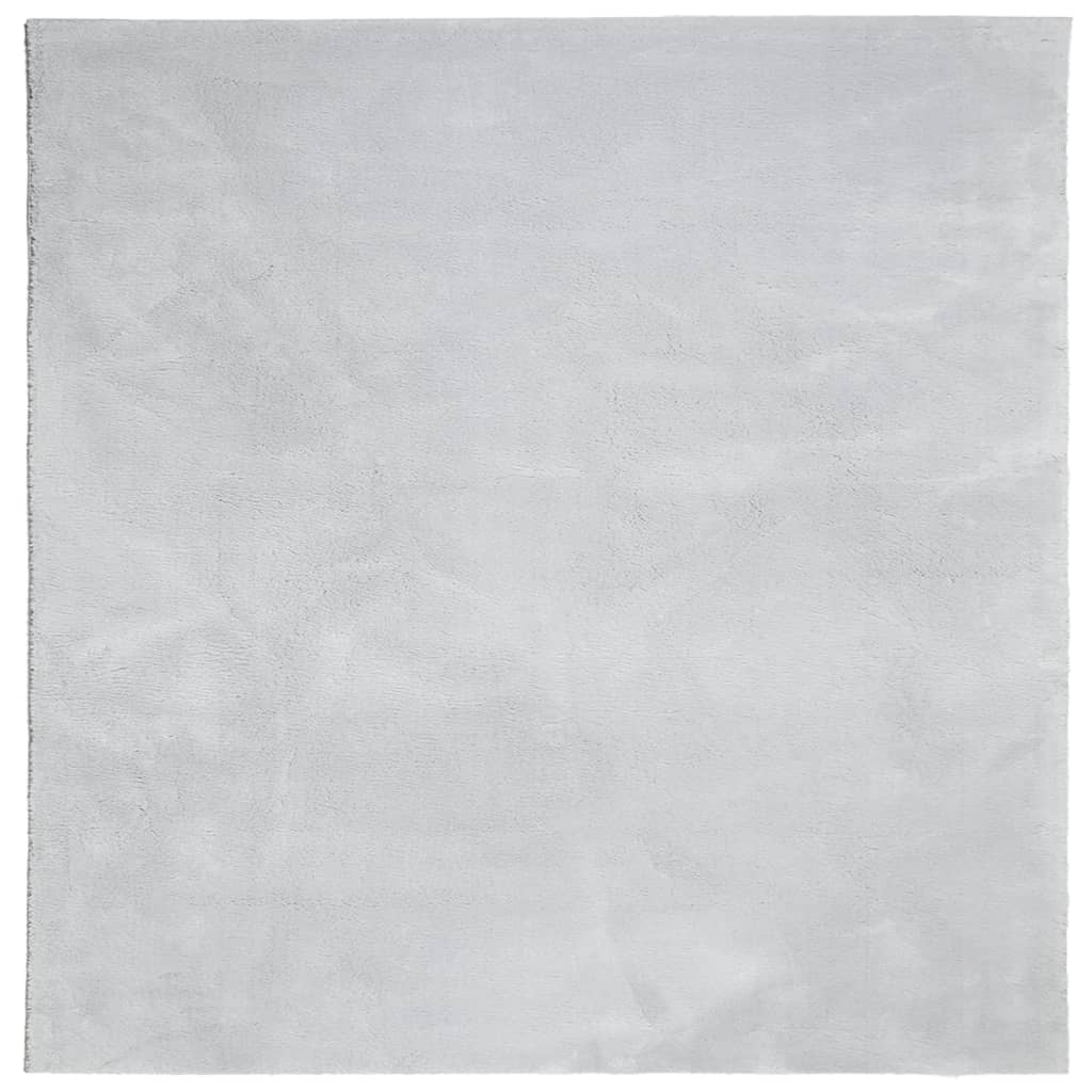 Rug HUARTE Short Pile Soft and Washable Grey 200x200 cm