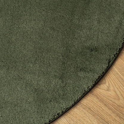 Rug HUARTE Short Pile Soft and Washable Forest Green Ø 120 cm