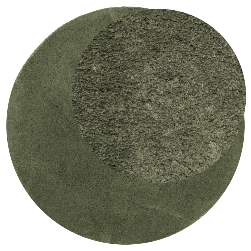 Rug HUARTE Short Pile Soft and Washable Forest Green Ø 160 cm