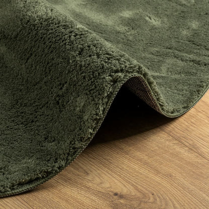 Rug HUARTE Short Pile Soft and Washable Forest Green Ø 160 cm