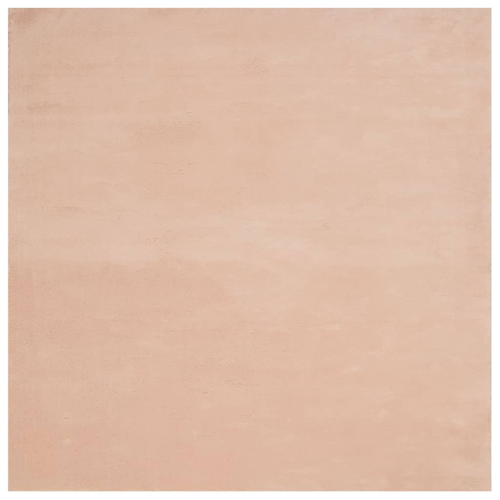 Rug HUARTE Short Pile Soft and Washable Blush 120x120 cm