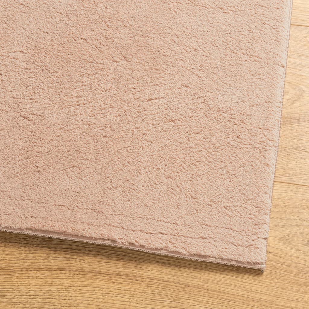 Rug HUARTE Short Pile Soft and Washable Blush 120x120 cm