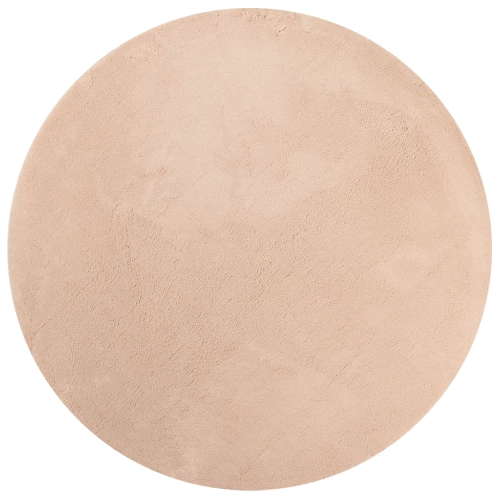 Rug HUARTE Short Pile Soft and Washable Blush Ø 200 cm