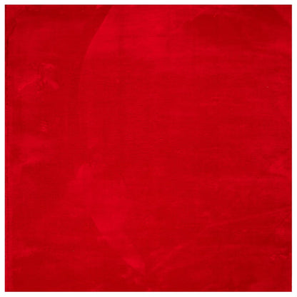 Rug HUARTE Short Pile Soft and Washable Red 200x200 cm