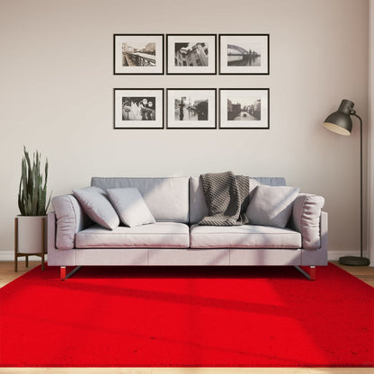 Rug HUARTE Short Pile Soft and Washable Red 200x200 cm