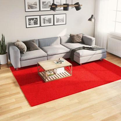 Rug HUARTE Short Pile Soft and Washable Red 200x280 cm