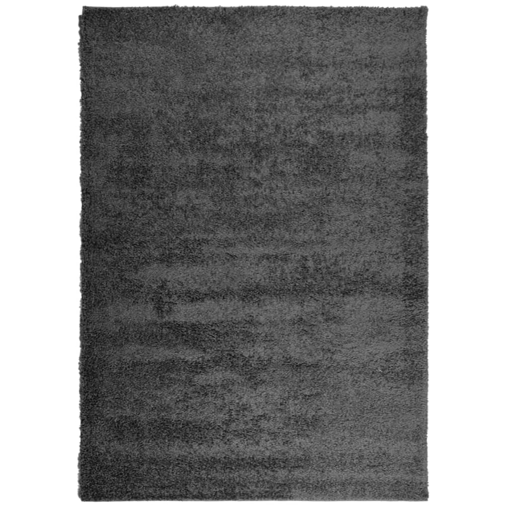 Shaggy Rug PAMPLONA High Pile Modern Anthracite 120x170 cm