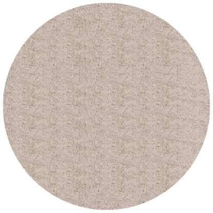 Shaggy Rug PAMPLONA High Pile Modern Beige Ø 80 cm