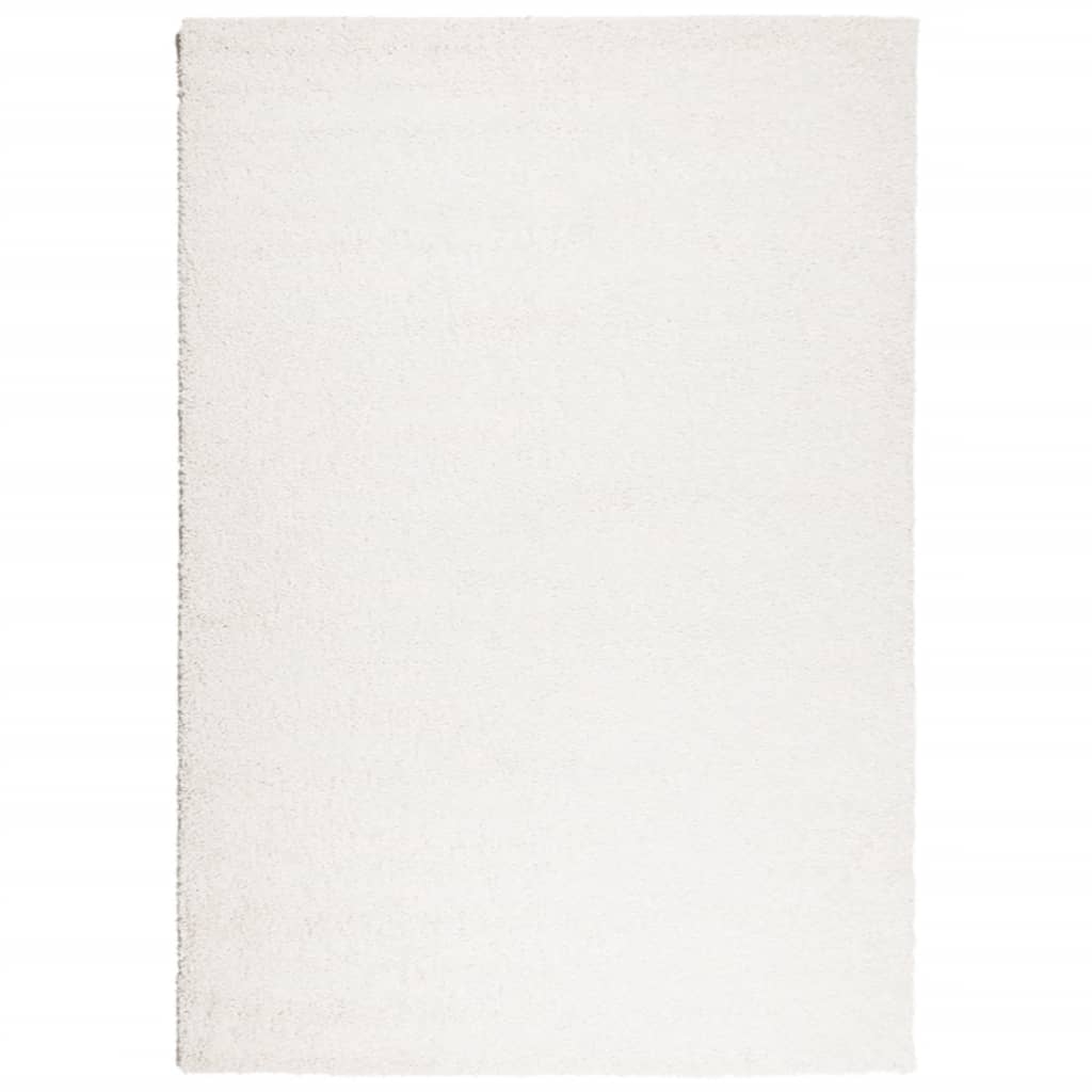 Shaggy Rug PAMPLONA High Pile Modern Cream 120x170 cm