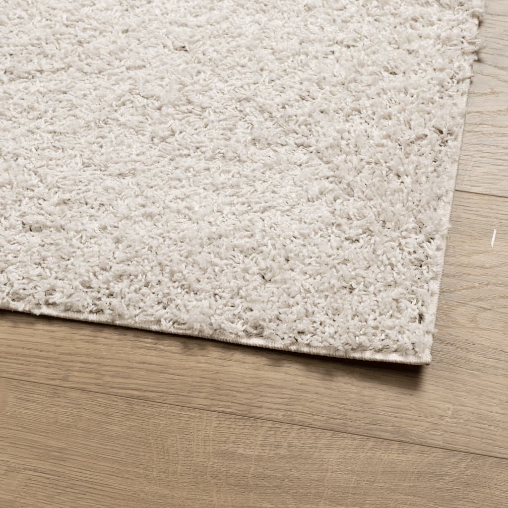 Shaggy Rug PAMPLONA High Pile Modern Cream 120x170 cm