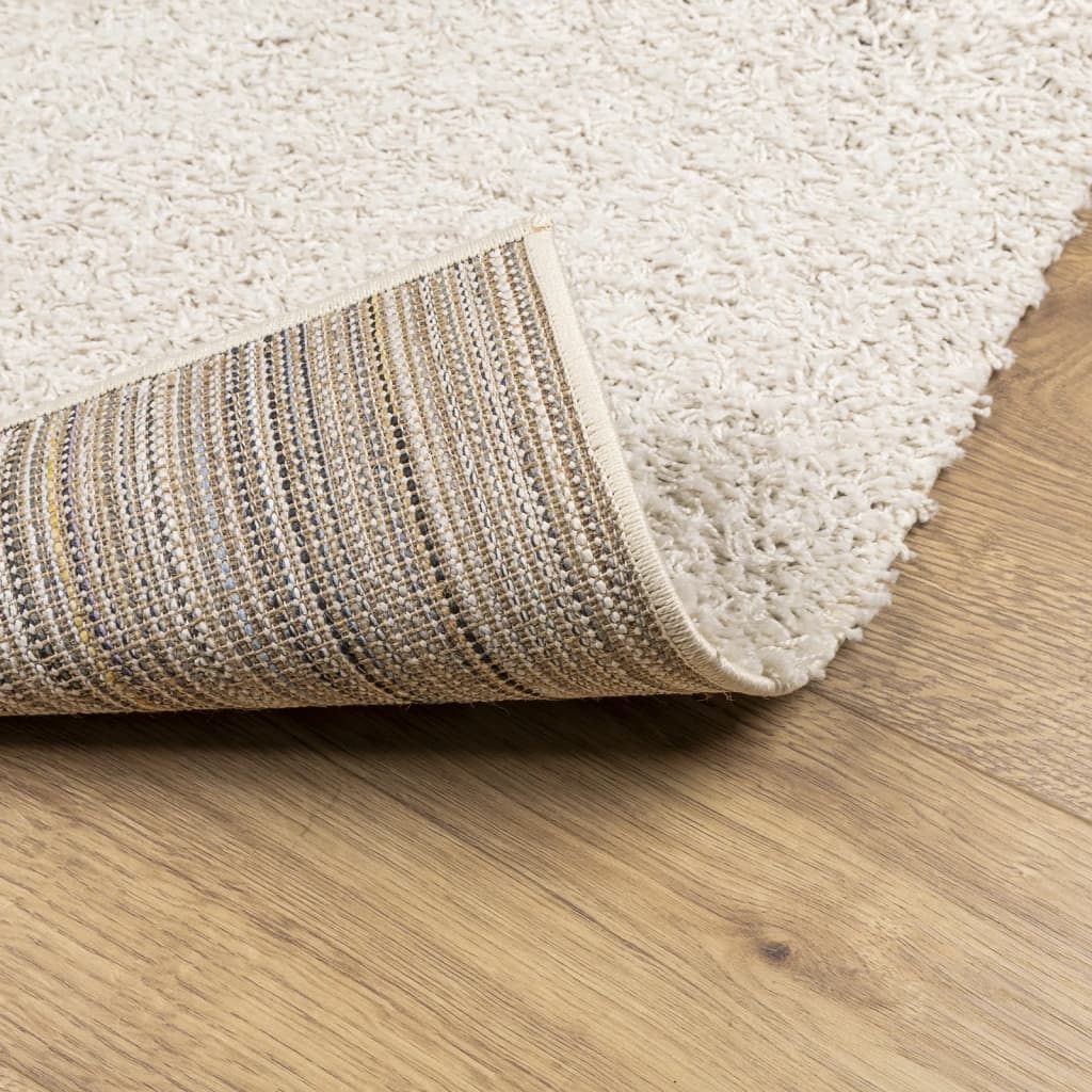 Shaggy Rug PAMPLONA High Pile Modern Cream 120x170 cm