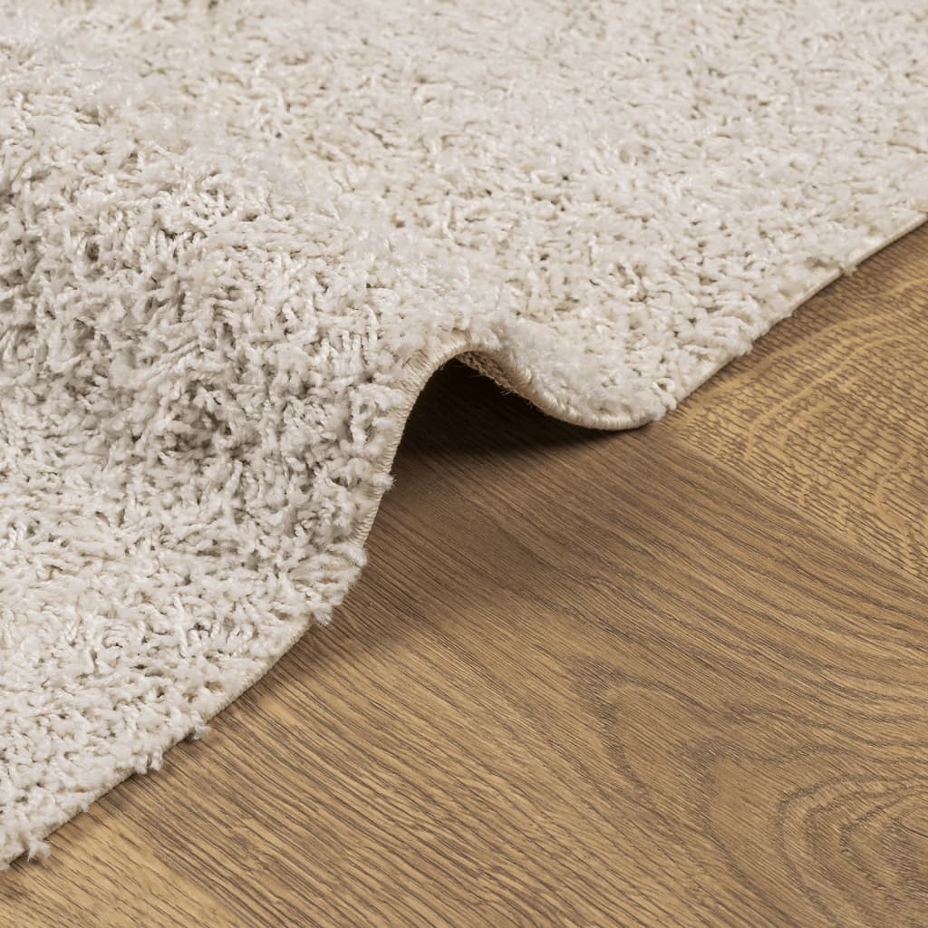 Shaggy Rug PAMPLONA High Pile Modern Cream 120x170 cm