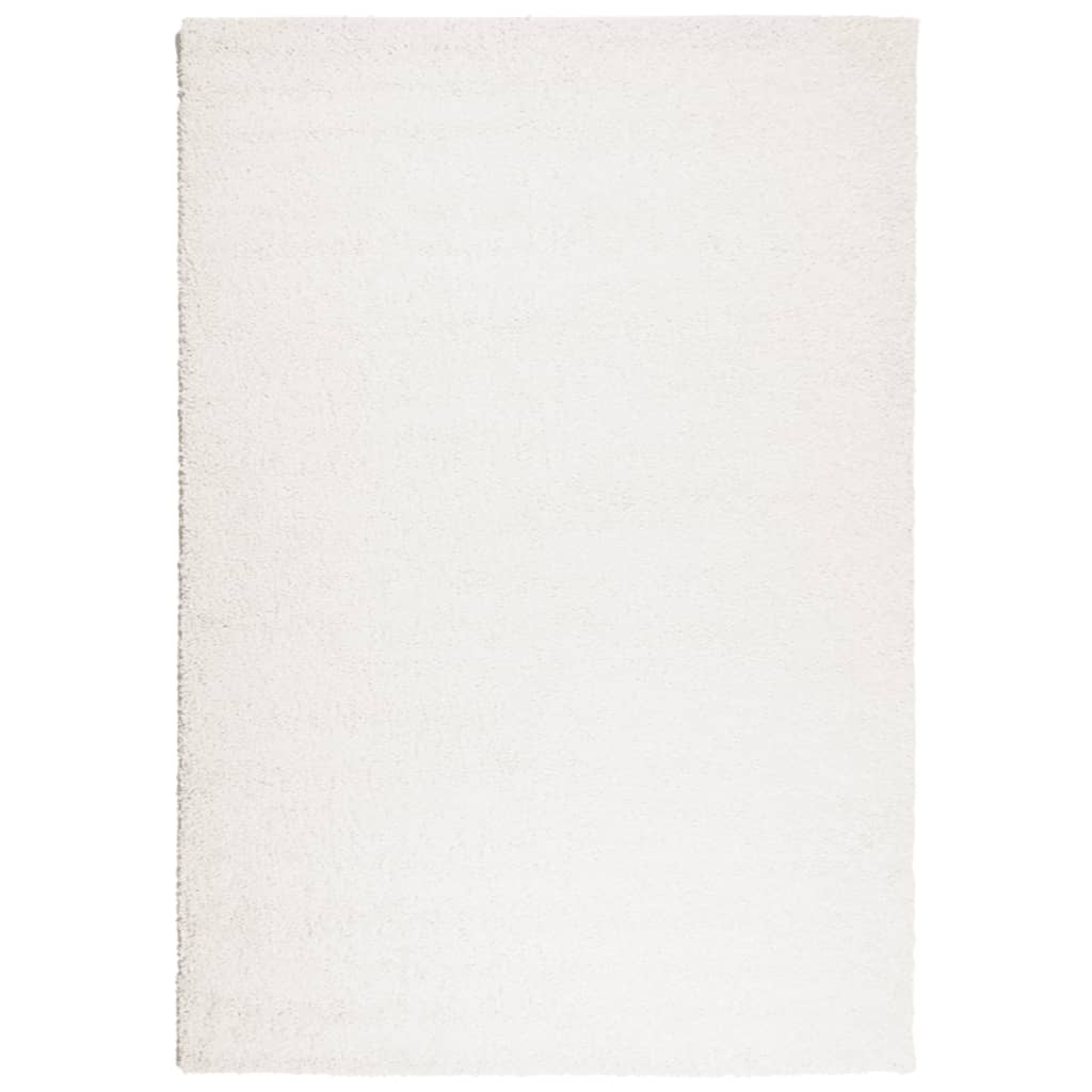 Shaggy Rug PAMPLONA High Pile Modern Cream 160x230 cm