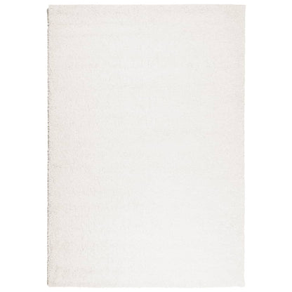 Shaggy Rug PAMPLONA High Pile Modern Cream 160x230 cm