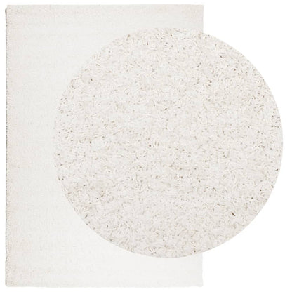 Shaggy Rug PAMPLONA High Pile Modern Cream 160x230 cm