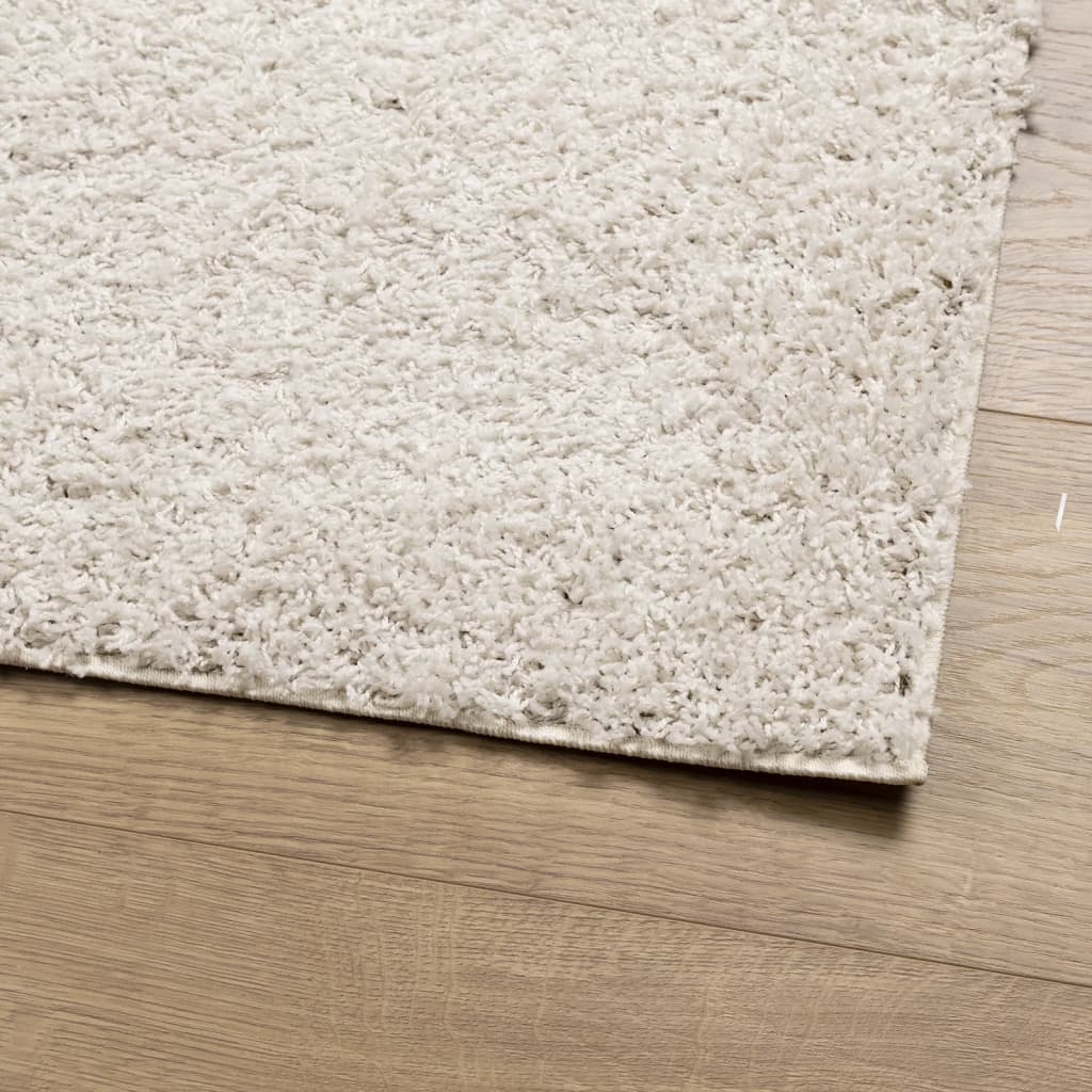 Shaggy Rug PAMPLONA High Pile Modern Cream 160x230 cm