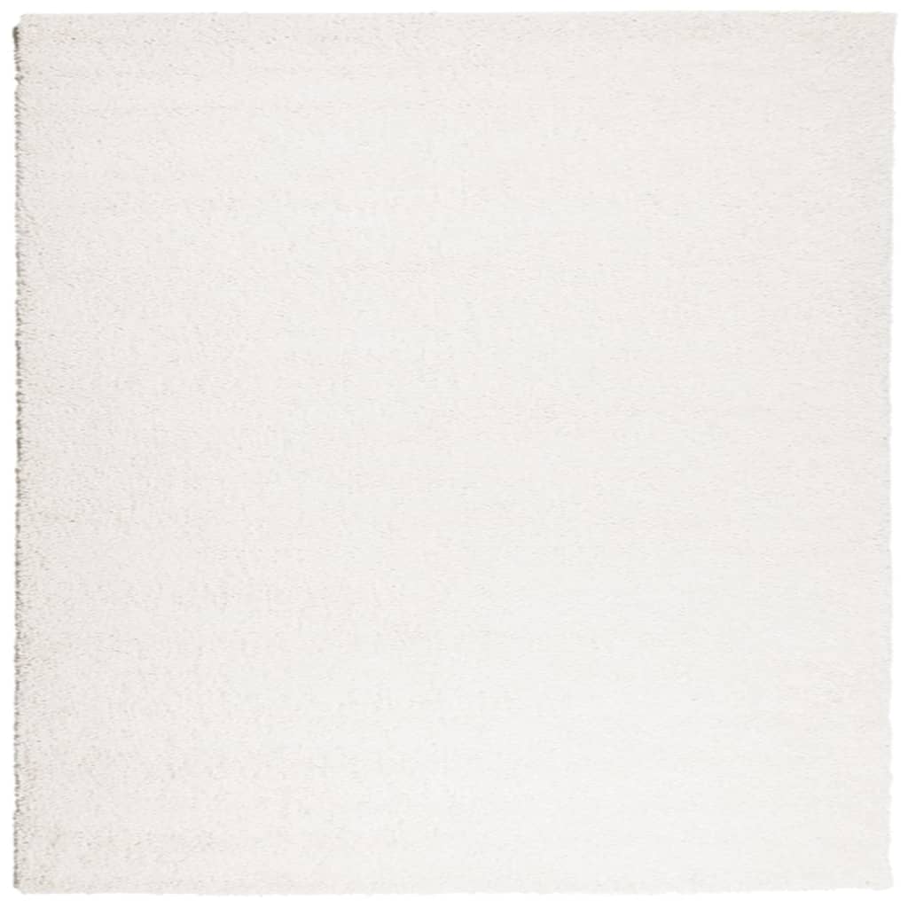 Shaggy Rug PAMPLONA High Pile Modern Cream 200x200 cm