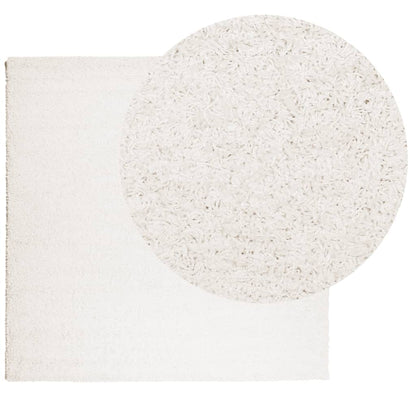 Shaggy Rug PAMPLONA High Pile Modern Cream 200x200 cm