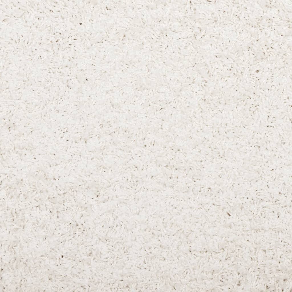 Shaggy Rug PAMPLONA High Pile Modern Cream 200x200 cm