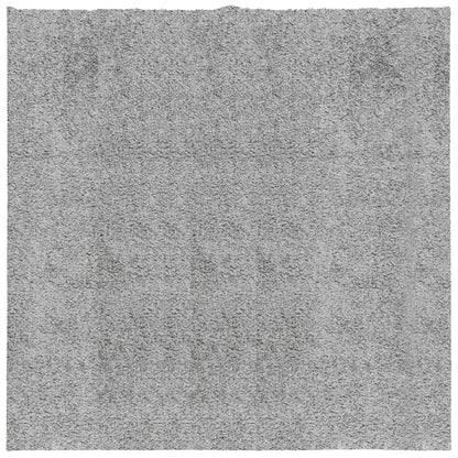 Shaggy Rug PAMPLONA High Pile Modern Grey 160x160 cm