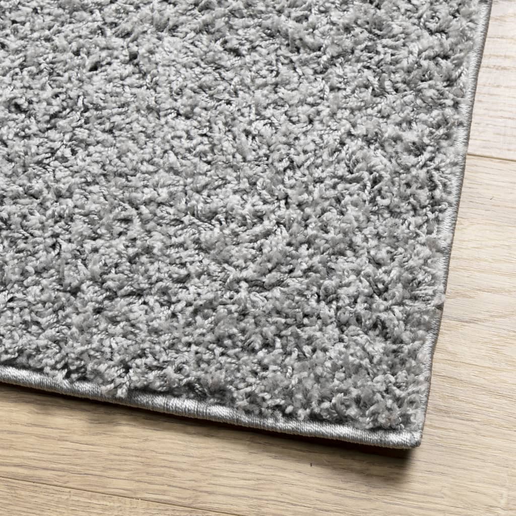 Shaggy Rug PAMPLONA High Pile Modern Grey 160x160 cm