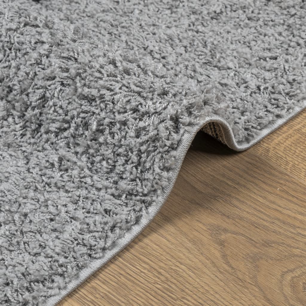 Shaggy Rug PAMPLONA High Pile Modern Grey 200x200 cm