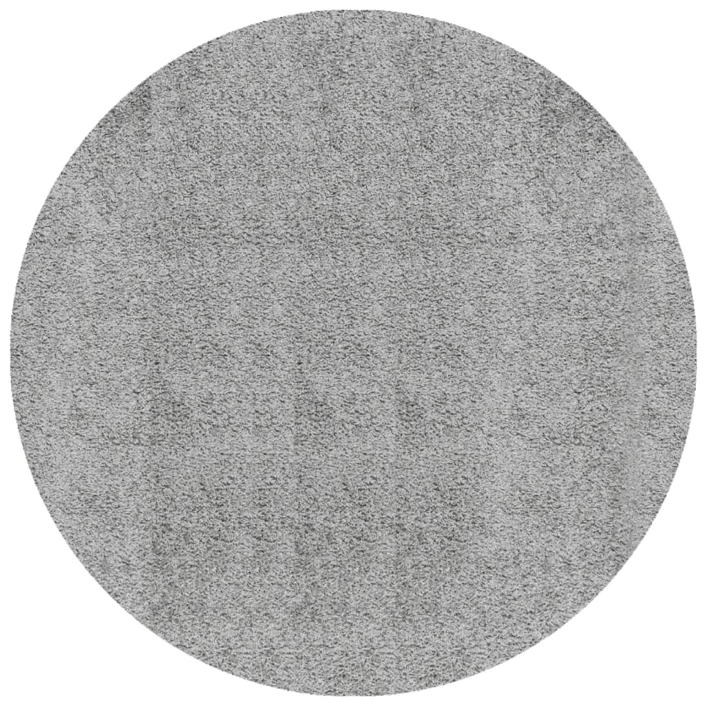 Shaggy Rug PAMPLONA High Pile Modern Grey Ø 100 cm