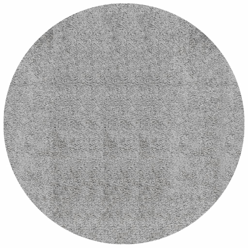 Shaggy Rug PAMPLONA High Pile Modern Grey Ø 240 cm