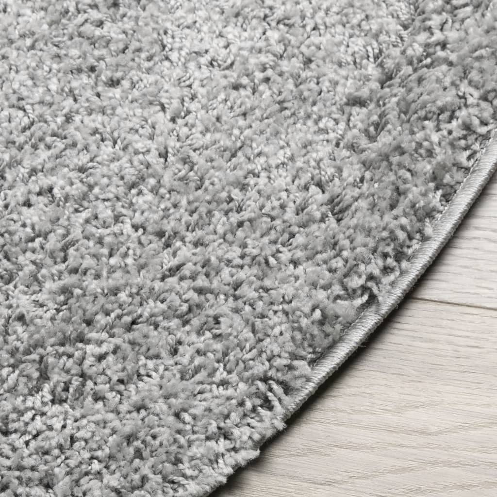 Shaggy Rug PAMPLONA High Pile Modern Grey Ø 240 cm