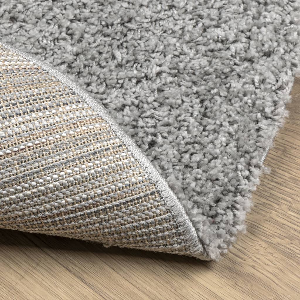 Shaggy Rug PAMPLONA High Pile Modern Grey Ø 240 cm