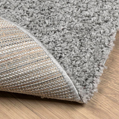 Shaggy Rug PAMPLONA High Pile Modern Grey Ø 240 cm