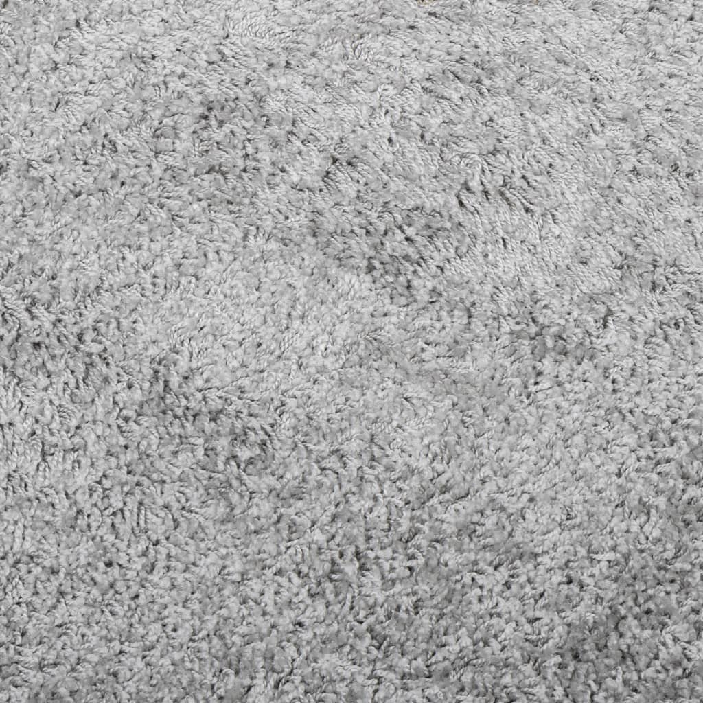 Shaggy Rug PAMPLONA High Pile Modern Grey Ø 240 cm