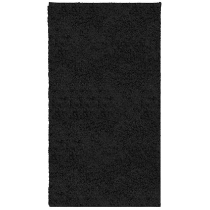 Shaggy Rug PAMPLONA High Pile Modern Black 60x110 cm