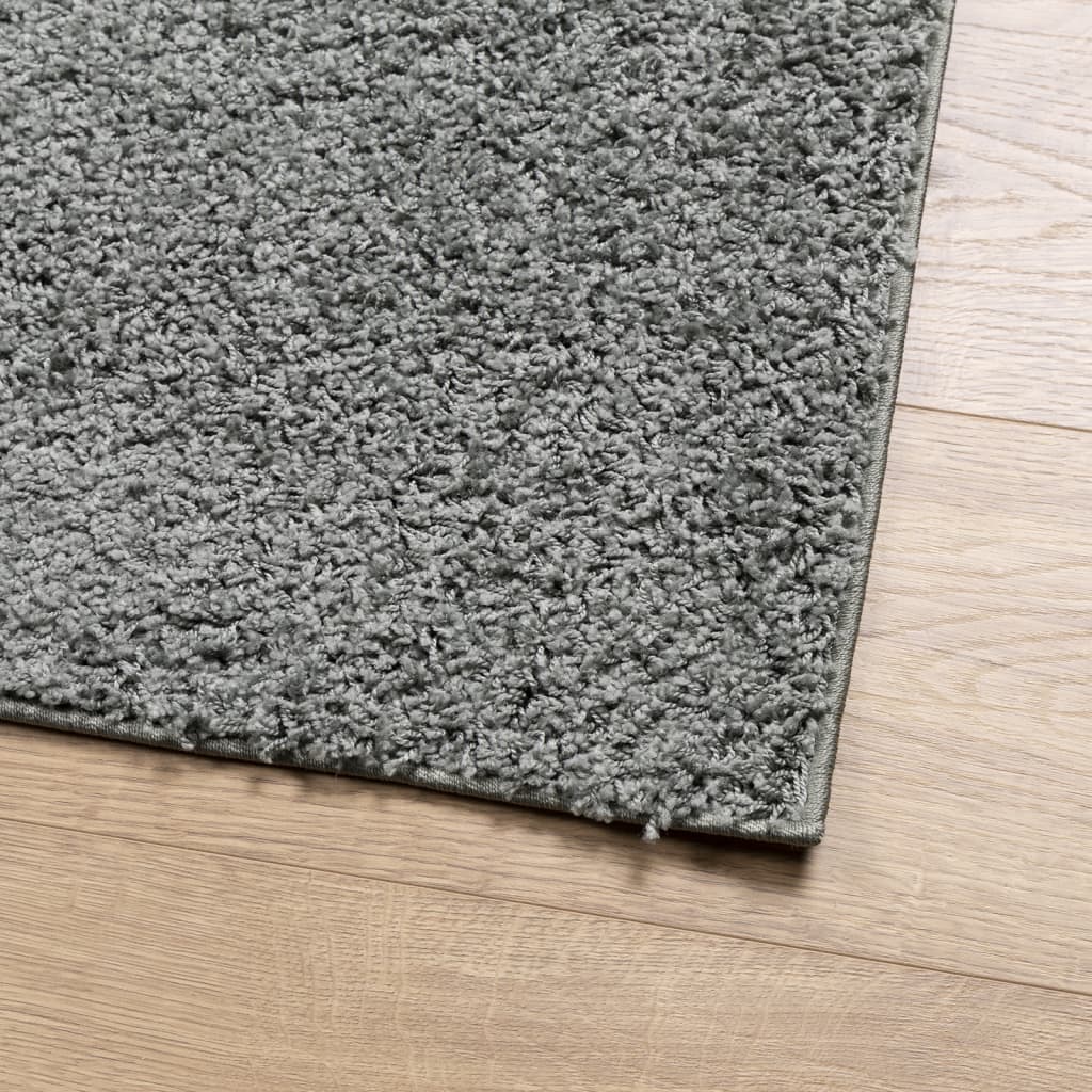 Shaggy Rug PAMPLONA High Pile Modern Green 60x110 cm