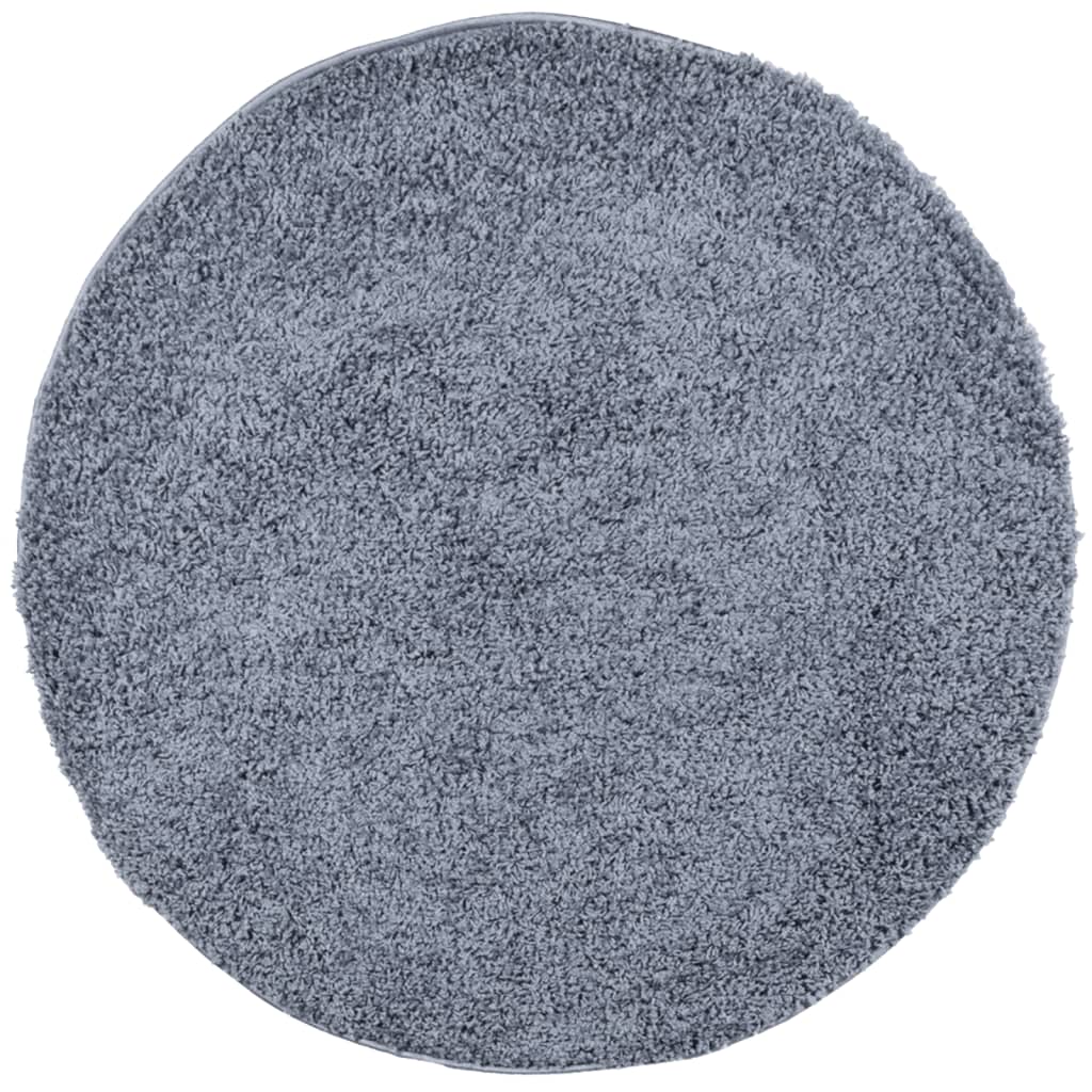 Shaggy Rug PAMPLONA High Pile Modern Blue Ø 280 cm