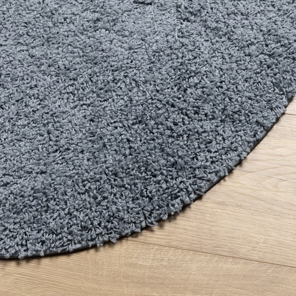 Shaggy Rug PAMPLONA High Pile Modern Blue Ø 280 cm