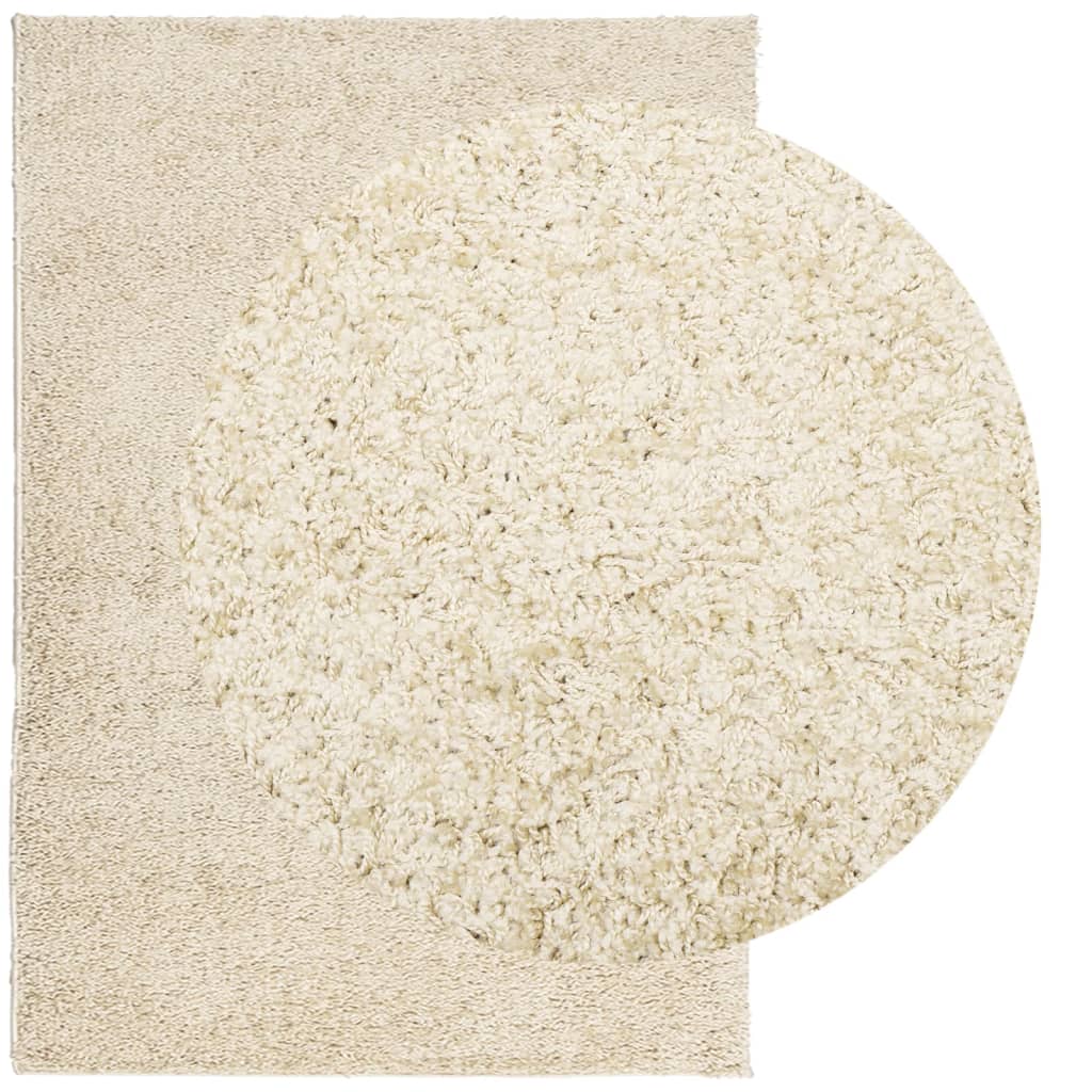 Shaggy Rug PAMPLONA High Pile Modern Gold 140x200 cm